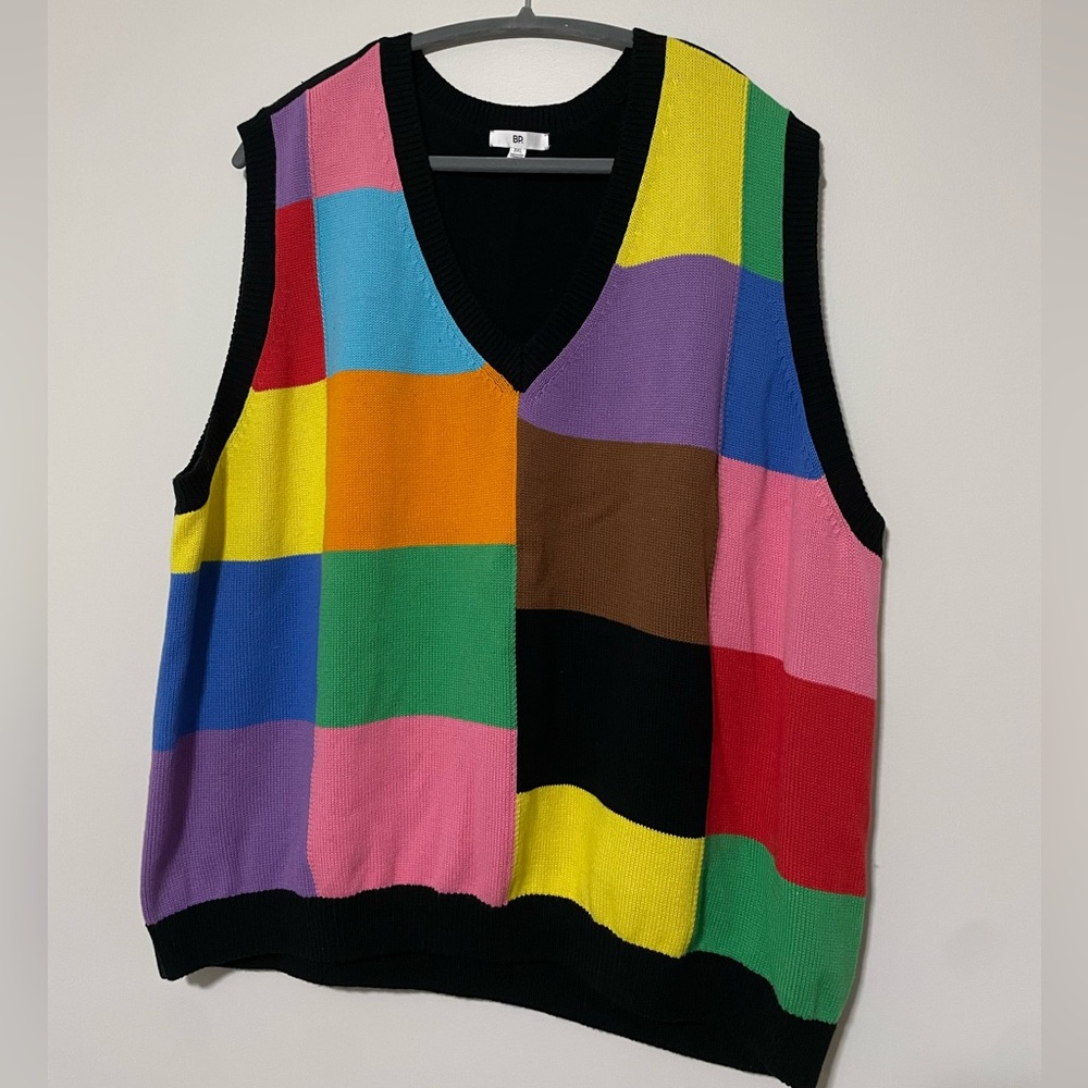 BP Color-block Pride Sweater Vest Unisex 3xl